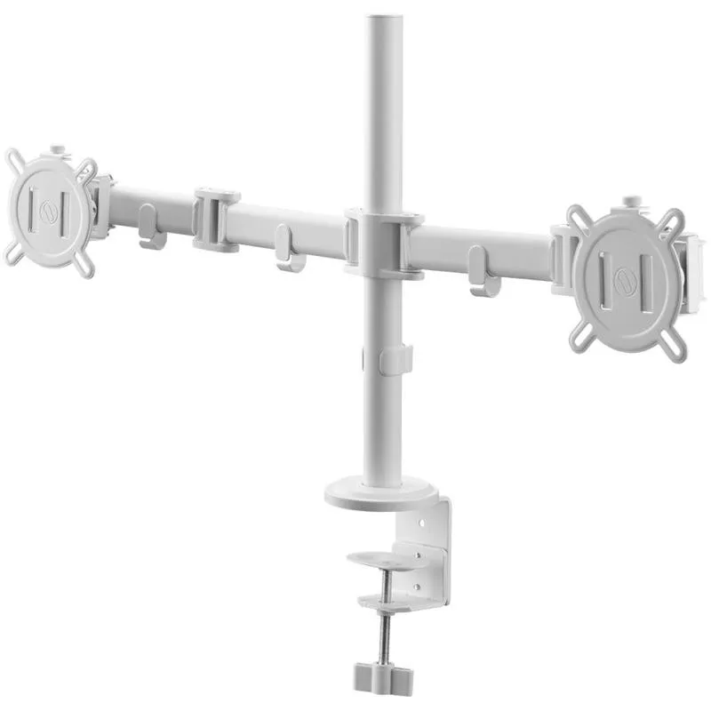 One For All DM2220 Supporto Monitor Doppio da Scrivania 13 a 30" VESA 75x75 a 100x100 Max 16kg - immagine 1