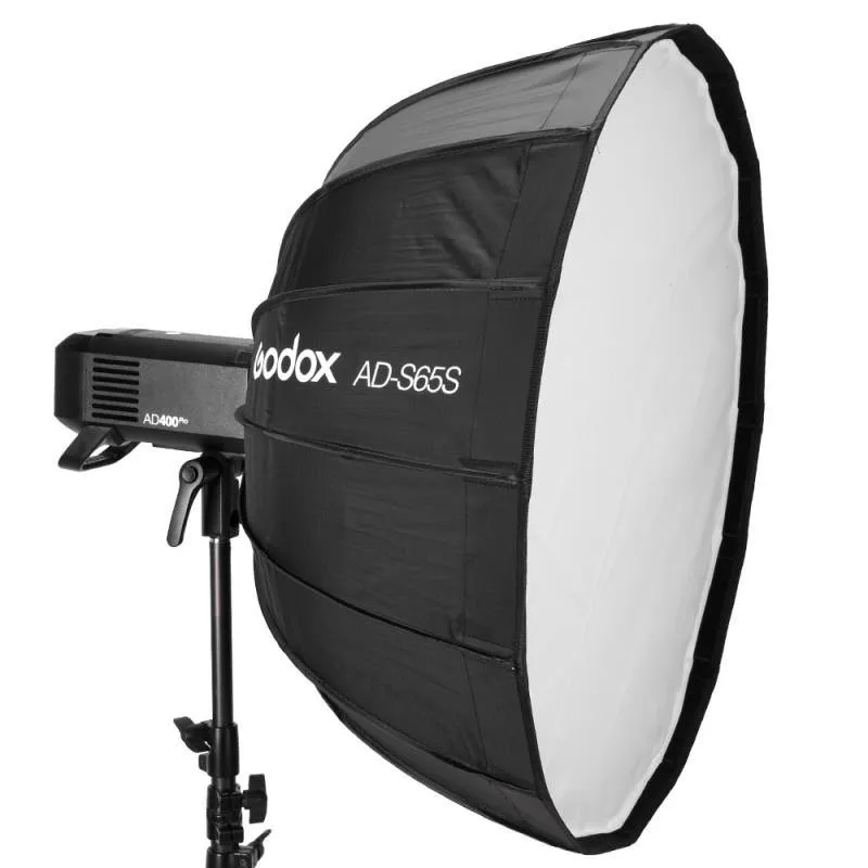 Softbox Godox AD-S65S Nero Bianco per AD300Pro 400Pro ML60 65 cm - immagine 1