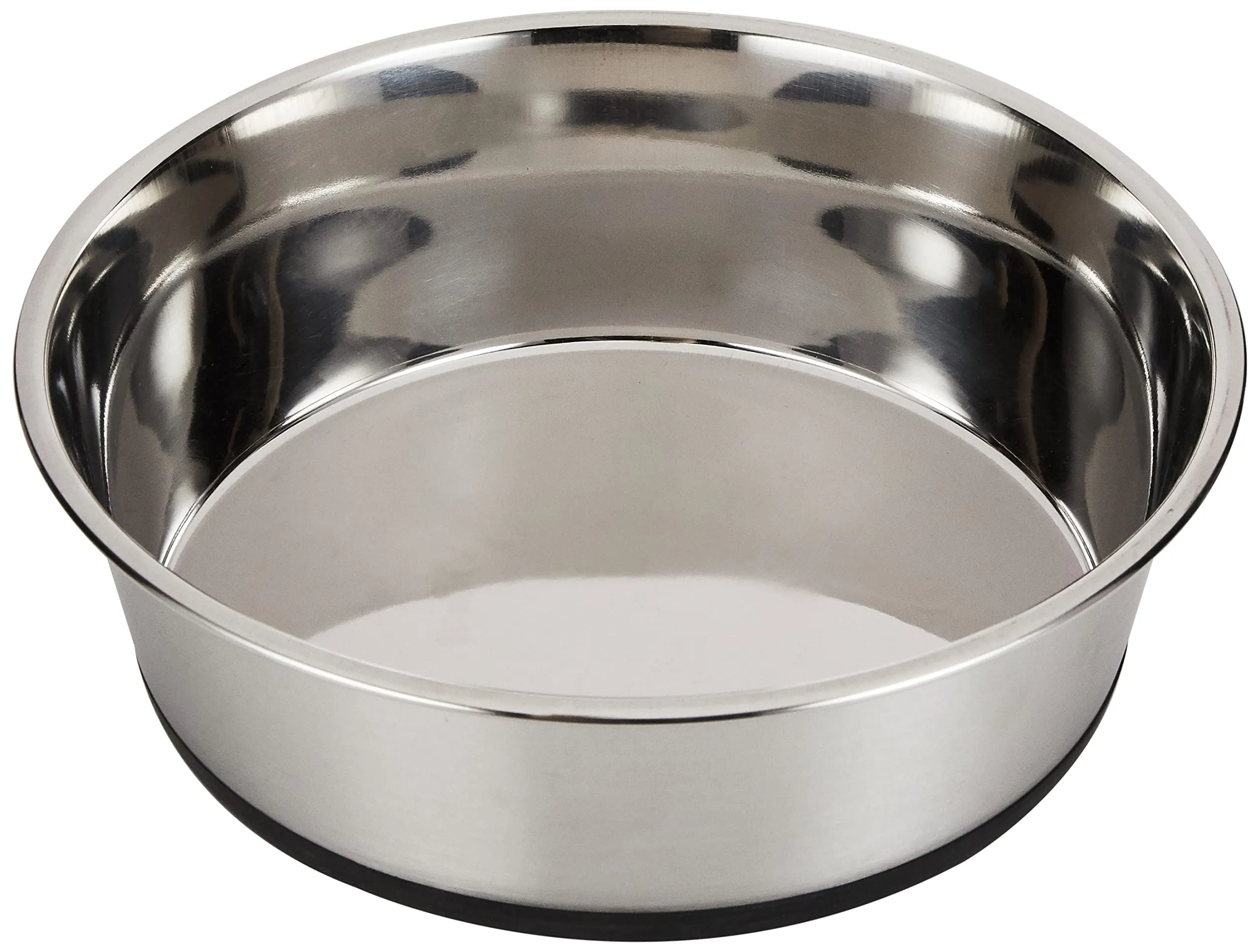 Kerbl Pet Ciotola in acciaio inox, rotonda, argento/nero, Ø24x7 cm, 2800 ml, acciaio inox, antiscivolo - immagine 4