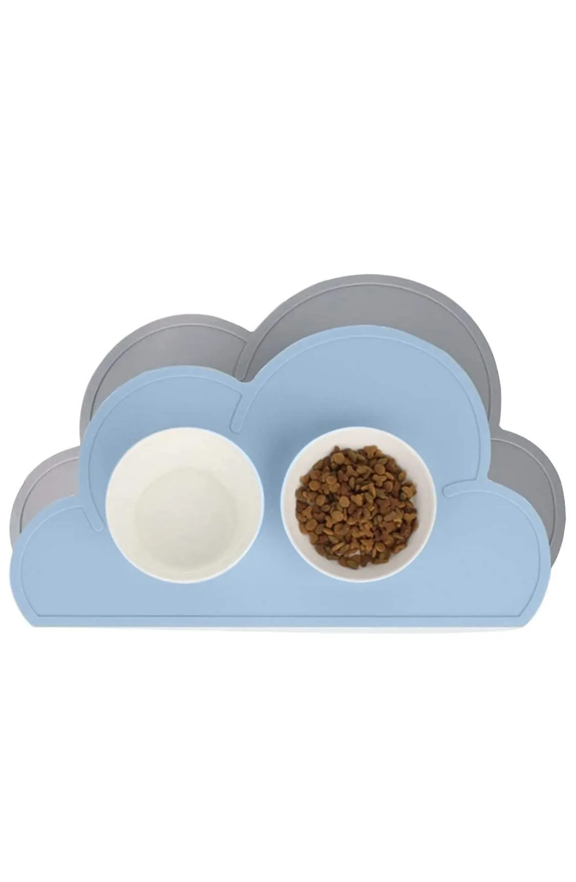 FANJIANG Tappetini Sottociotola per Cani/Gatti, Tappetino per Ciotola di Cibo Antiscivolo per Animali,Perfetto per Proteggere Il Pavimento da Liquidi (Blu) - immagine 5