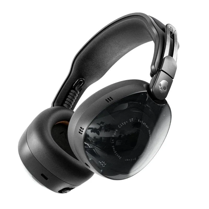 Auricolari Skullcandy Aviator 900 ANC wireless e cablati Bluetooth con Cancellazione Attiva del Rumore, microfono, controllo on-ear, neri - immagine 1
