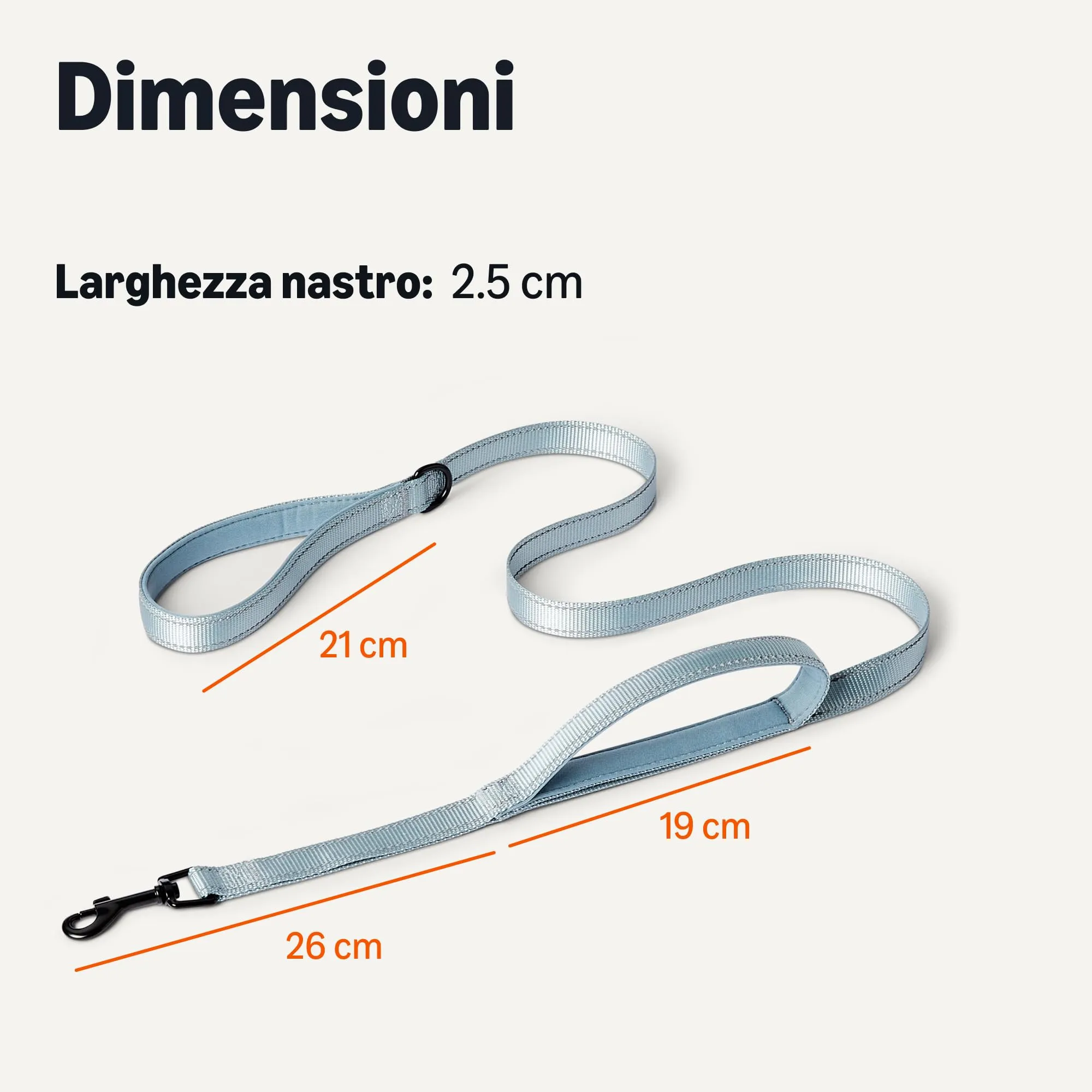 Amazon Basics - Guinzaglio Riflettente su Entrambi i Lati per Cani con Doppia Impugnatura Imbottita e Anello a D, 180cm, Nero/Blu - immagine 5