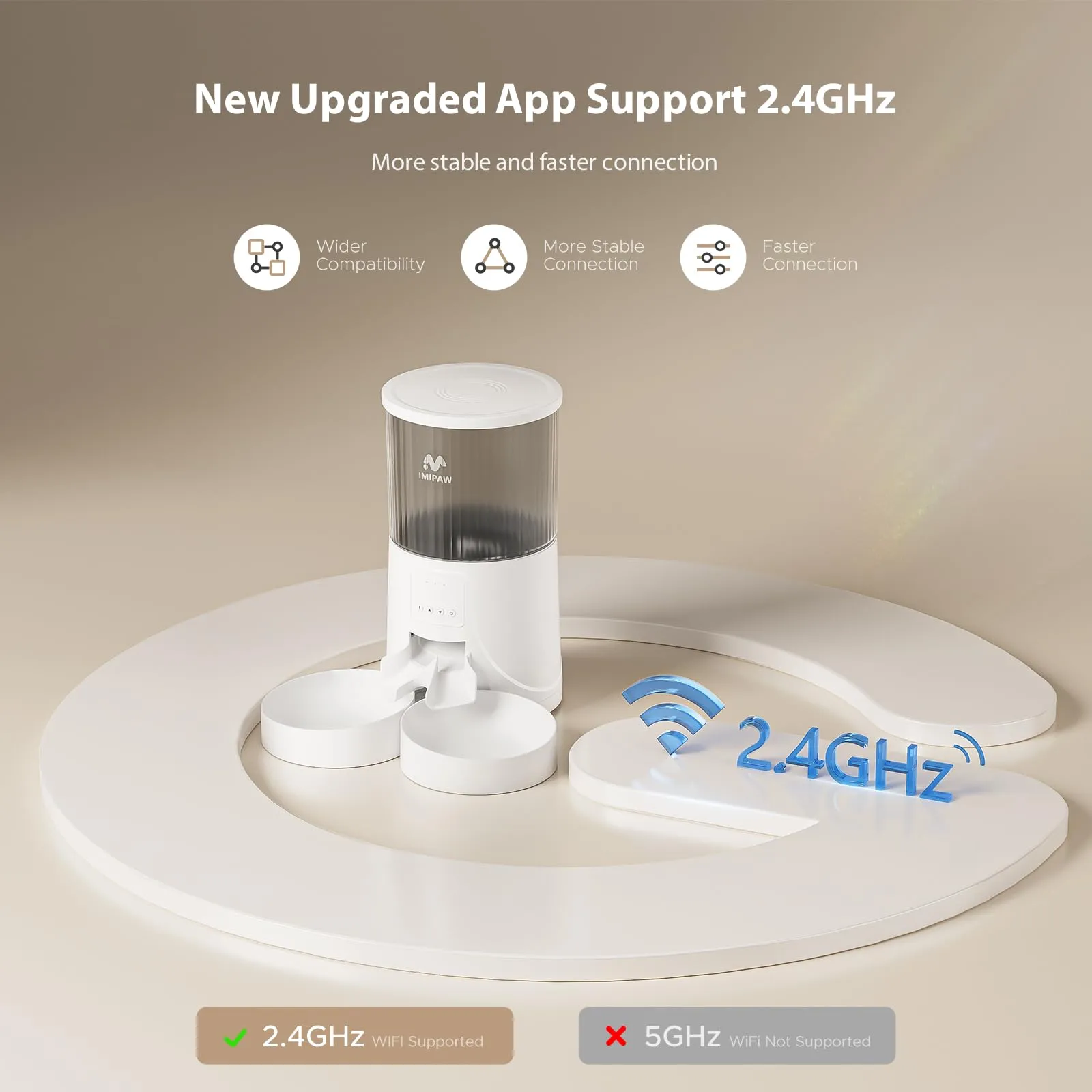 IMIPAW Distributore Automatico Cibo Gatti con 2 Ciotole, Controllato da APP - immagine 6