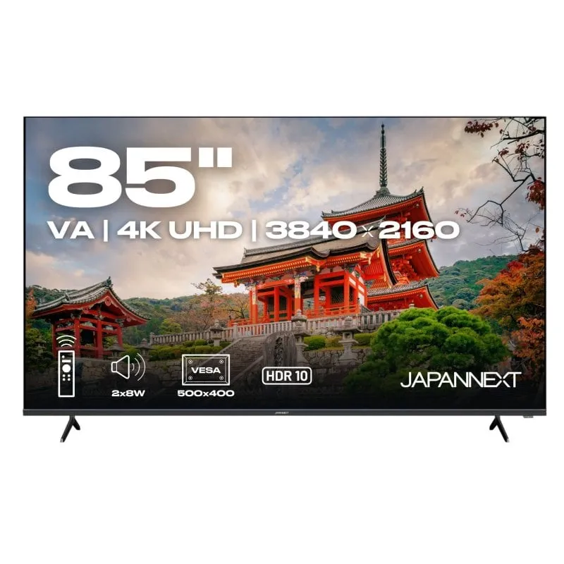 Monitor PC JAPANNEXT JN-VM8500UHDR 85" UltraHD 4K 60Hz VA HDR G-Sync FreeSync 8ms - immagine 1