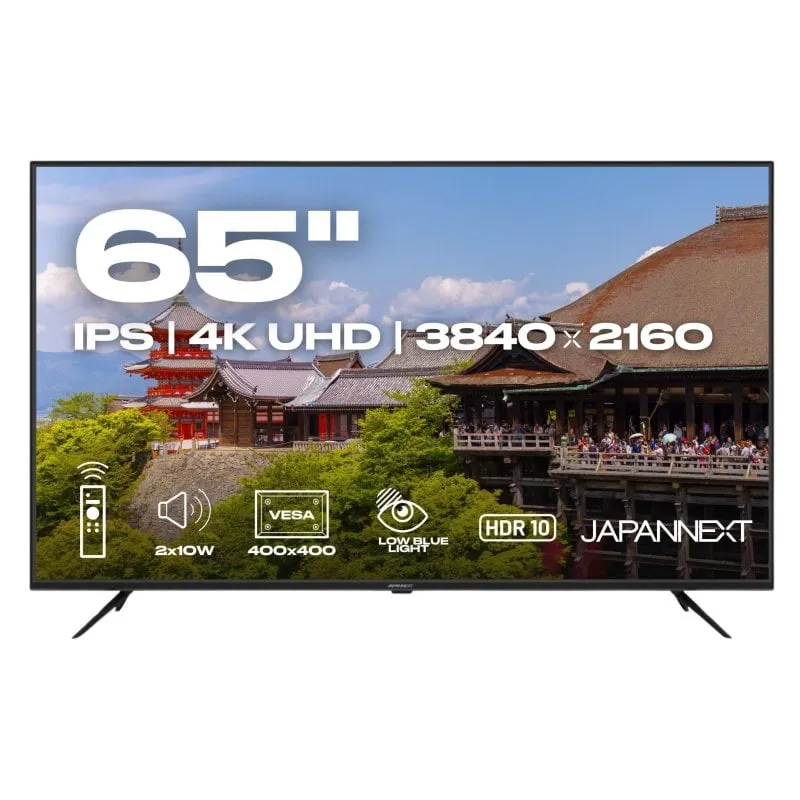Monitor PC JAPANNEXT JN-IPS65U 65" UltraHD 4K 60Hz IPS HDR G-Sync FreeSync 8ms - immagine 1