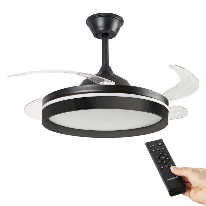 Ventilatore da soffitto InnovaGoods 4 pale LED DC 6 velocità telecomando - immagine 1