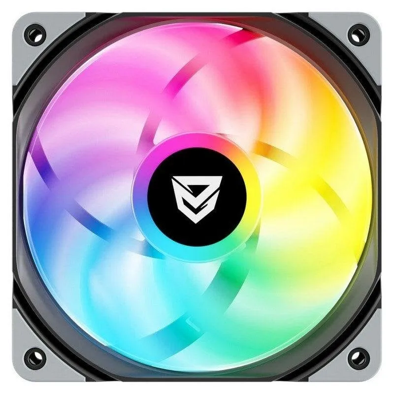 Ventilatore supplementare Nfortec Koit 120mm PWM 1700RPM ARGB nero silenzioso - immagine 1