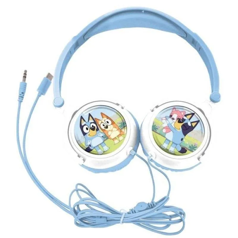 Cuffie Lexibook Bluey cablate pieghevoli limitazione volume bambino blu - immagine 1