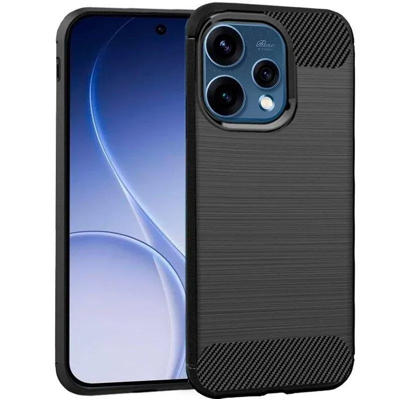 Funda per smartphone Cool Cover Effetto Carbonio Antiurto TPU Nera per OPPO Reno15 5G - immagine 1