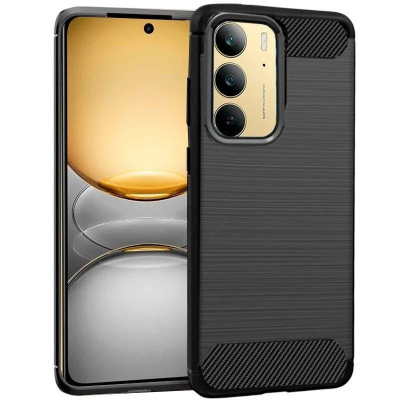 Funda per smartphone Cool Effetto Carbonio Antiurto TPU Nero per Realme C75 14X 5G - immagine 1