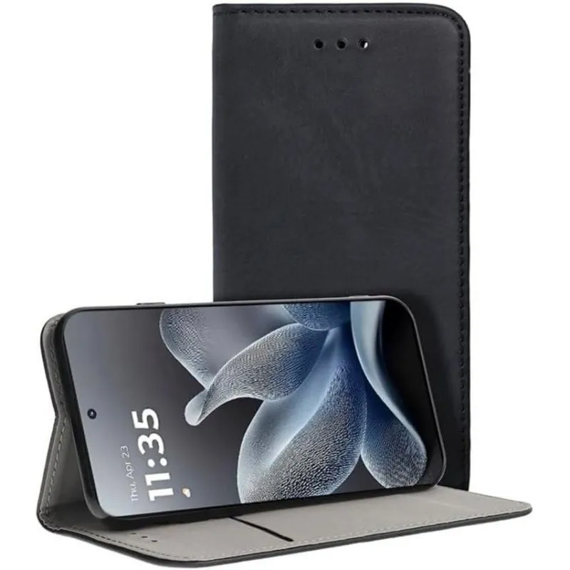 Funda per smartphone Cool Flip Cover Custodia Libro Ecopelle Nera 360 gradi per Motorola Edge 70 - immagine 1