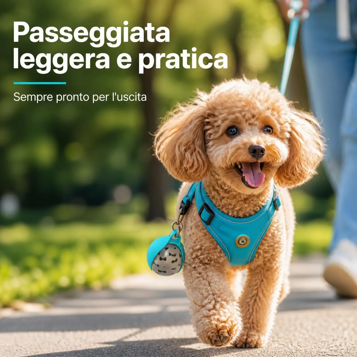 Trywise Borraccia per Cane Portatile - Distributore d'Acqua con Ciotola Pieghevole in Silicone, Anti-Goccia, 285 ml - Ideale per Passeggiate, Viaggi e Escursioni per Cani e Gatti (blu) - immagine 2