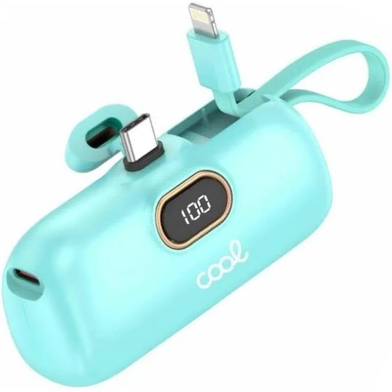 Power Bank Cool 5000 mAh Portatile Mint con cavo integrato - immagine 1