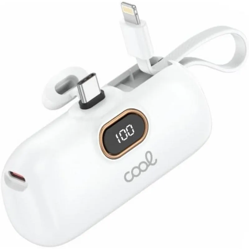 Power Bank Cool Capsule 5000 mAh Bianco LED Display Integrato - immagine 1