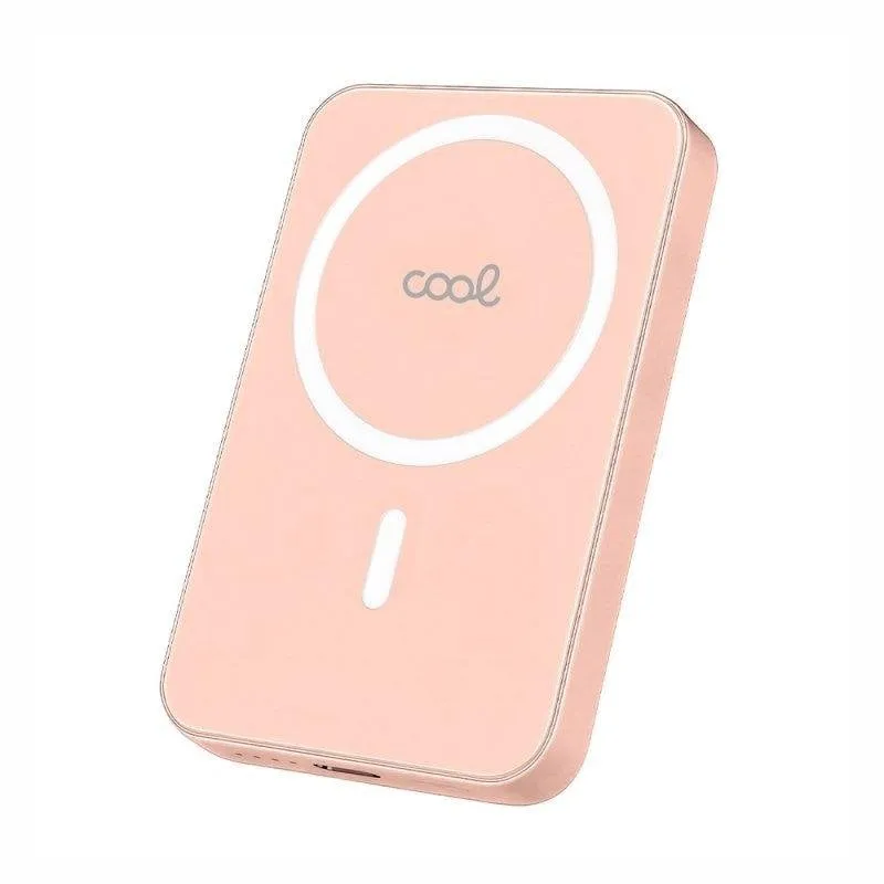 Power Bank Cool Magnetico Qi 5000 mAh Rosa USB-C - immagine 1