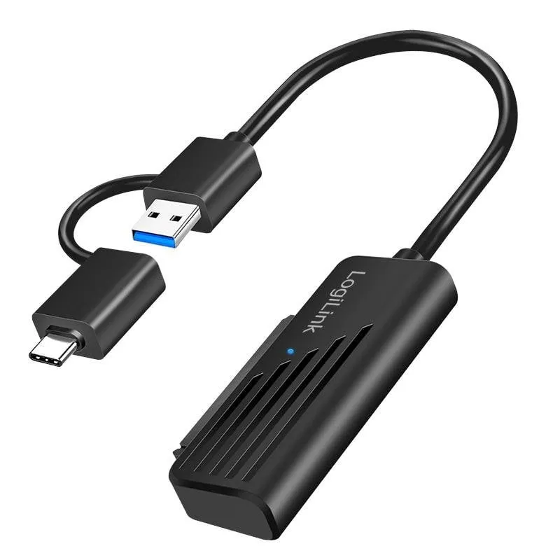 Adattatore LogiLink AU0062 USB-C SATA 0,2 m Nero - immagine 1
