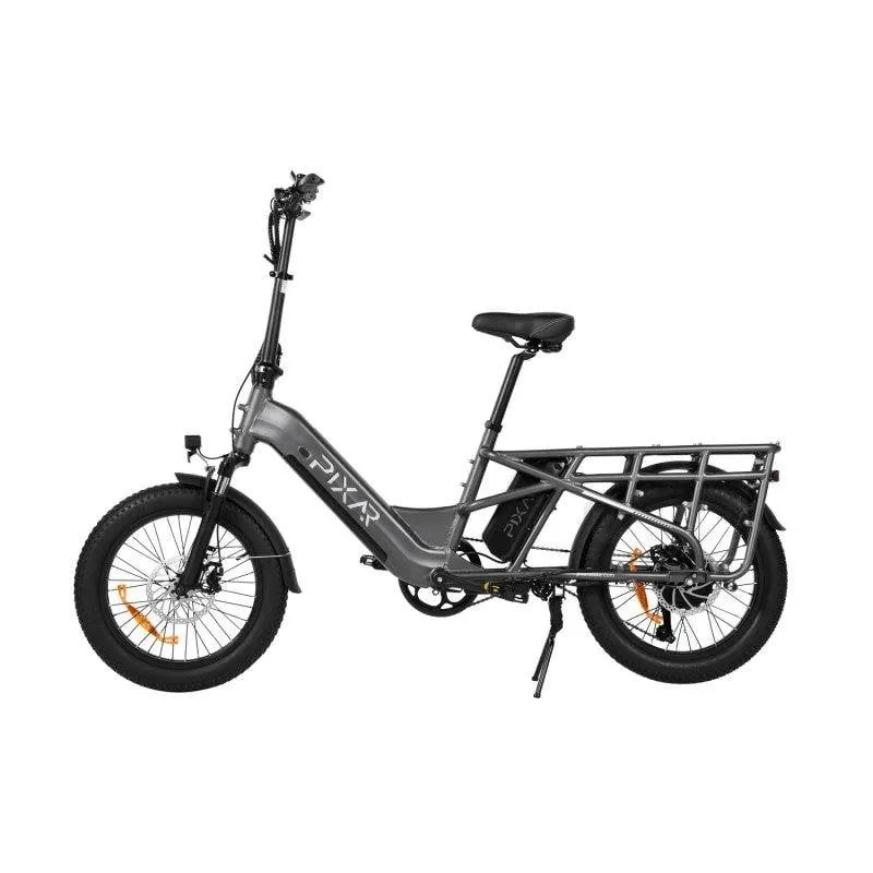 Bicicletta elettrica Pixar Plus7 500w 48v 20,4ah Fat Tire Grigia - immagine 1