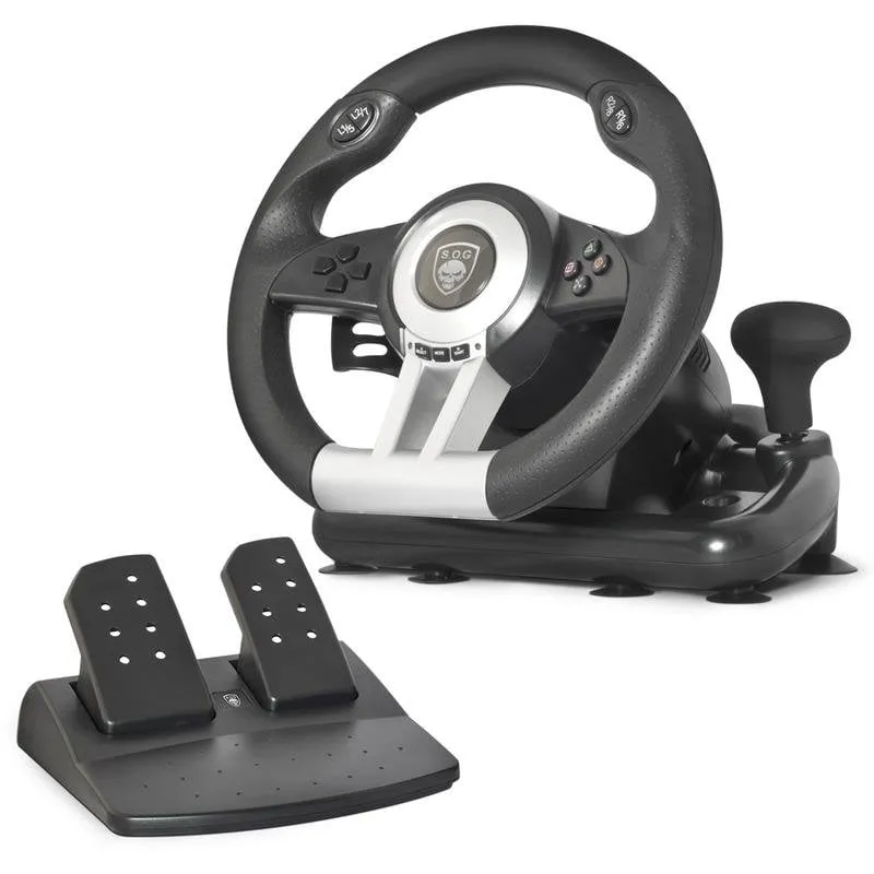 Volante Spirit of Gamer SOG-RWP1 con pedali e leve sequenziali - immagine 1