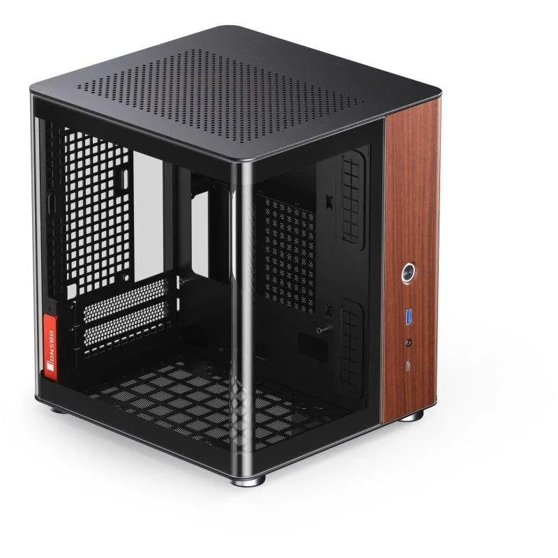 Case PC Jonsbo Tk-0 Nero Mini-ITX Pannelli Noce Gestione Cavi - immagine 1
