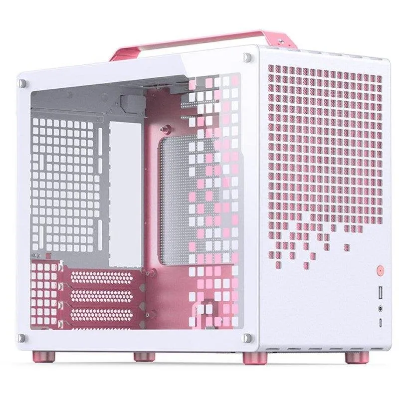 Torre Jonsbo Z20 Bianco/Rosa Mini Tower Micro ATX Vetro Temperato - immagine 1