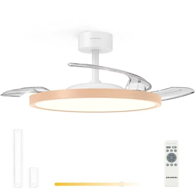 Ventilatore Grunkel Skywood42 Motore DC 30W LED 24W Pale Retrattili - immagine 1