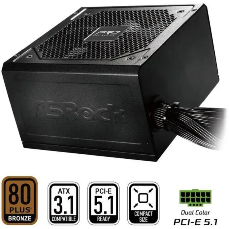 Alimentatore Asrock PRO-850B 850W Certificazione 80 PLUS Bronze ATX 3.1 - immagine 1