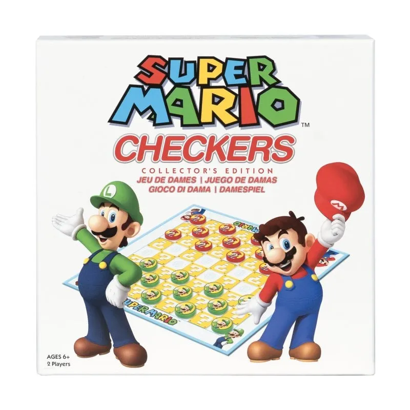 Gioco da tavolo Super Mario Checkers strategia multicolore 2 giocatori - immagine 1