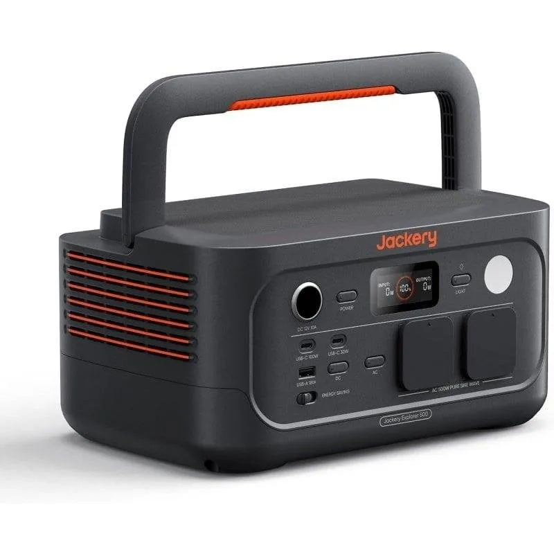 Stazione di energia Jackery Explorer 500V2 512Wh 2 porte AC, 1 USB-A, 2 USB-C Batteria LiFePO4 Schermo LCD - immagine 1