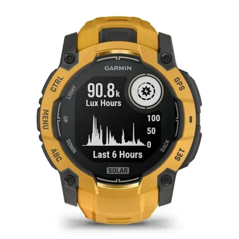 Garmin Instinct 3 GPS Bluetooth 50mm Power Glass Giallo Taglia Unica 10ATM SpO2 Cardiofrequenzimetro - immagine 1