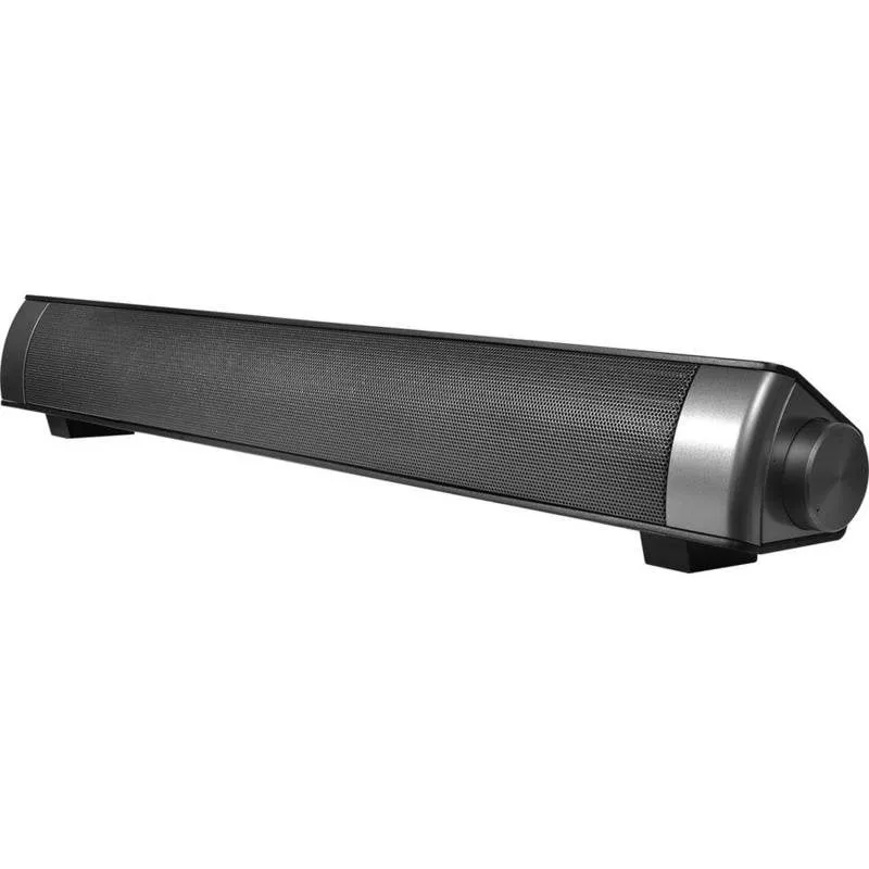 Barra di Suono MEGASAT Soundbar I 2.0 12W RMS Cablata LED Nera - immagine 1