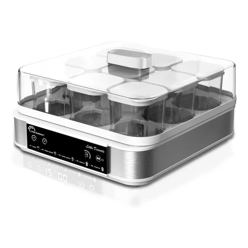 Yogurtiera LITTLE BALANCE 8448 Acciaio inox 30 W 9 vasetti 5 programmi - immagine 1