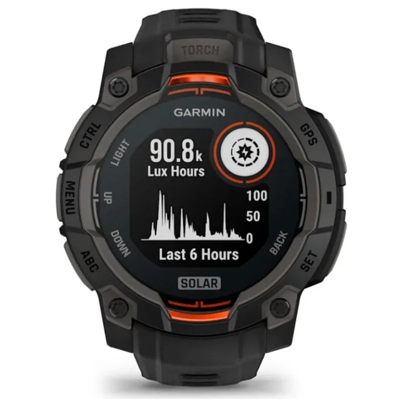 Garmin Instinct 3 Solar Bluetooth GPS 45mm MIP Nero Unisex Impermeabile 10ATM SpO2 Cardio - immagine 1
