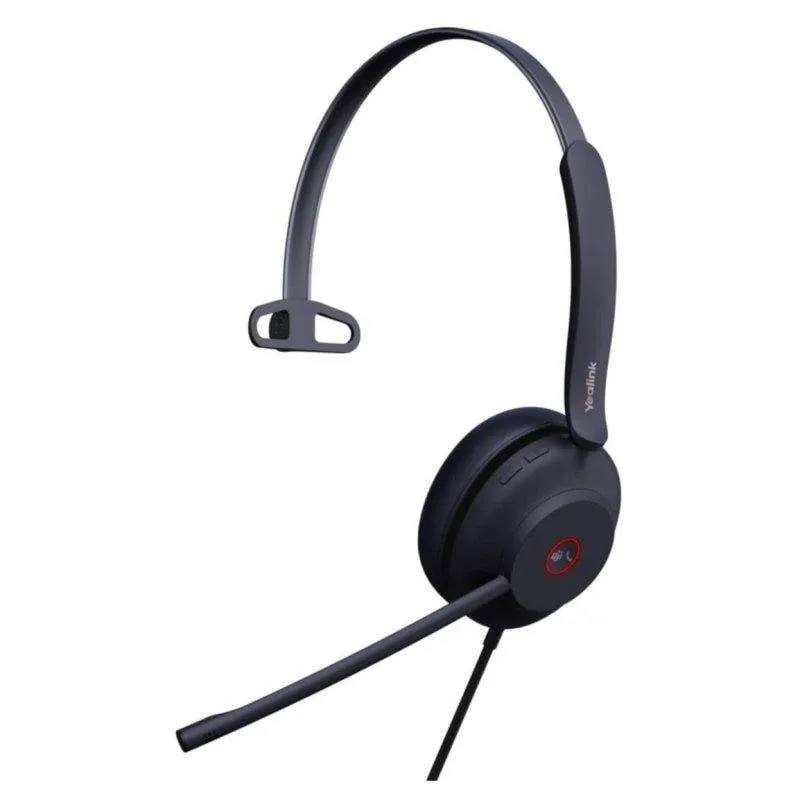 Cuffie Yealink UH37 Mono cablate USB-C/A con cancellazione rumore per ufficio nere - immagine 1