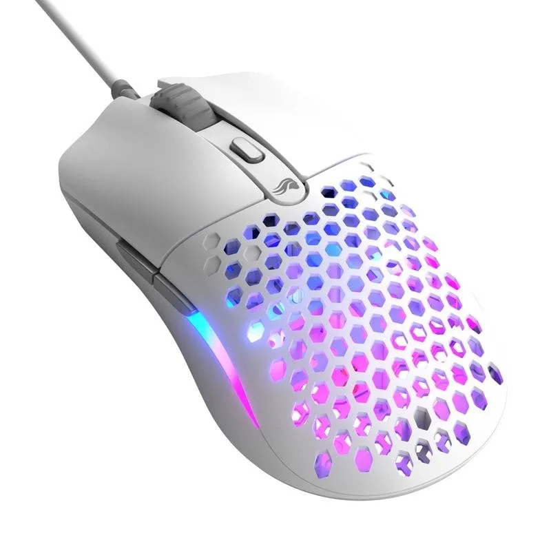 Ratón GLORIOUS Model O Eternal Cavo 12000DPI Bianco RGB 6 Pulsanti - immagine 1