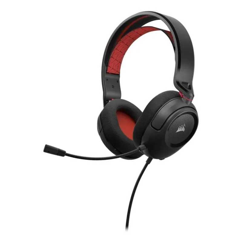 Auricolari Corsair HS35 v2 cablati Jack 3,5 mm Gaming Microfono controlli Rosso - immagine 1