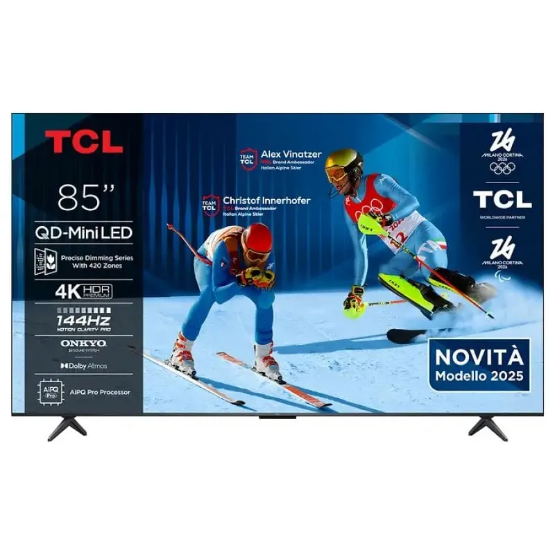 TV TCL QD Mini LED 85C69K 85" 4K UltraHD 144Hz Smart TV Google TV Dolby Vision HDR10+ - immagine 1