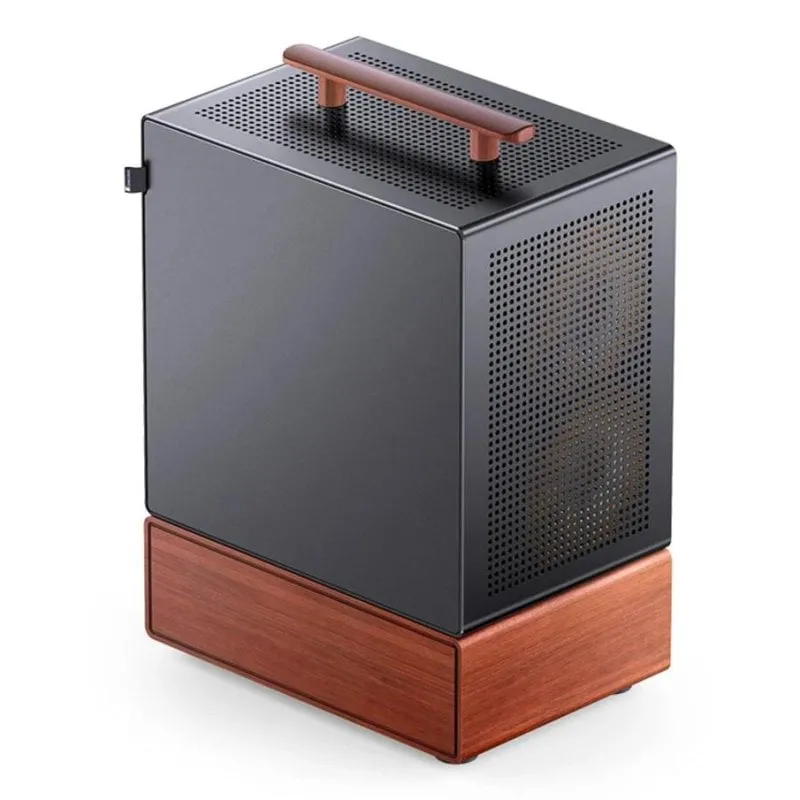 Case Jonsbo T7 Midi Tower Nero Legno ITX Finestra Vetro Temperato - immagine 1