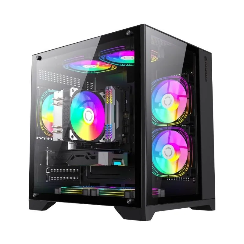 Case GameMax Infinity Mini BK Micro Tower ATX RGB Vetro Temperato Nero - immagine 1