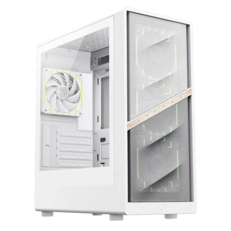 Torre Mini Gaming GameMax AERIS 330 MW Bianco ITX micro ATX RGB - immagine 1