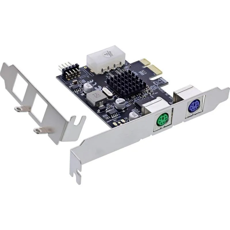 Scheda di interfaccia InLine 76620P PCIe PS2 USB 2.0 Low Profile - immagine 1