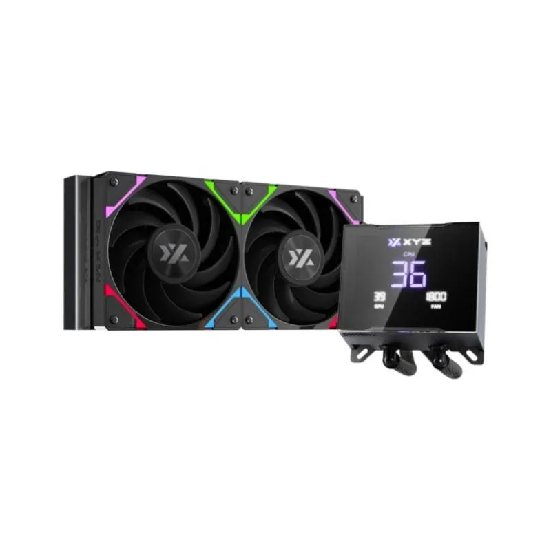 Refrigeración Líquida xyz HYDROTEMP 240mm 2 Ventole Vortex PRO A-RGB LCD - immagine 1