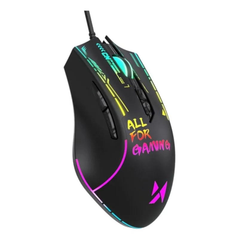 Ratón Wozinsky WMGK-7200 USB 7200DPI Nero RGB 7 Pulsanti 1,5m - immagine 1