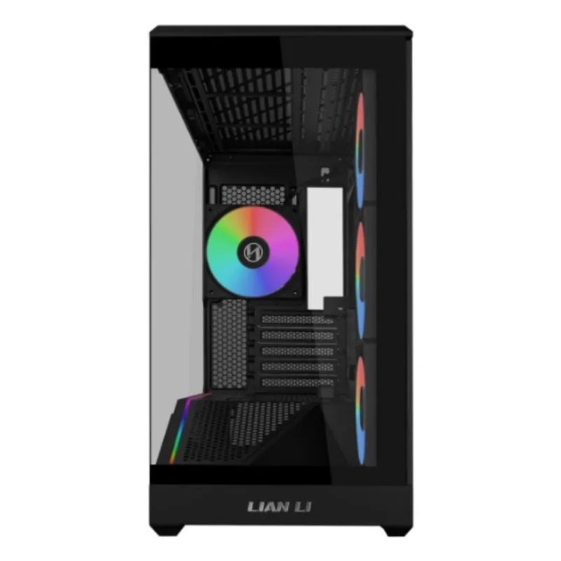 Case Lian-Li Vector V100R MINI Nero micro ATX Vetro Temperato Gaming - immagine 1