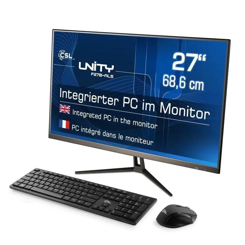 All-in-One CSL Unity F27b-ALS Intel N200 32GB 256GB SSD UHD 27" Windows 11 Pro - immagine 1