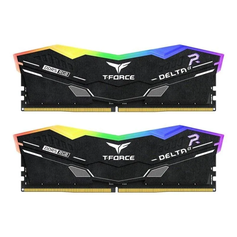 Memoria RAM Team Group T-Force Deltaα RGB 32GB 2x16GB DDR5 6000MHz CL30 AMD EXPO Nero - immagine 1