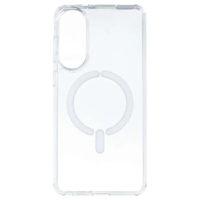 Funda per smartphone trasparente con logo compatibile MagSafe per Samsung Galaxy S25 Edge - immagine 1