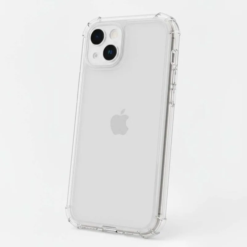 Custodia rinforzata antigingiallimento trasparente TPU e policarbonato per iPhone 15 Plus - immagine 1
