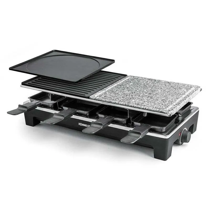Griglia Rommelsbacher RCS 1350 2 zone 8 persone 1350W inox - immagine 1