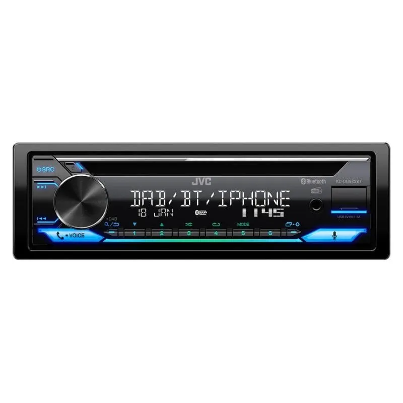 Ricevitore multimediale JVC KD-DB922BT 200W 7.1 Bluetooth CD USB - immagine 1