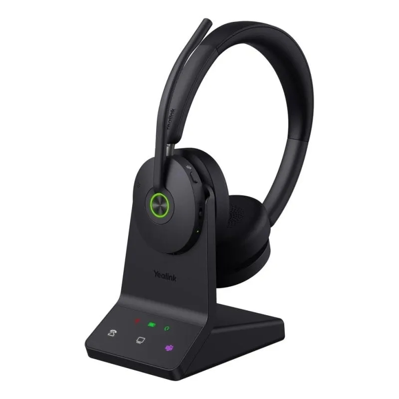 Auricolari Yealink WH68 UC wireless e cablati Bluetooth con Cancellazione Attiva Rumore Nero - immagine 1